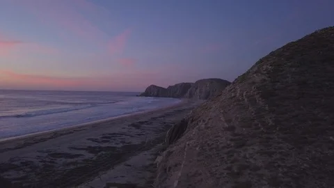 Sunset Cabo Beach Aerial Drone - Uncolored Stock Footage 89666855