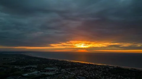 Sunset in Cabourg 写真素材