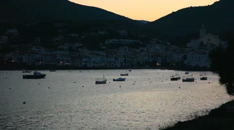Sunset at Cadaques, Catalonia, Spain. 스톡 동영상 38840832