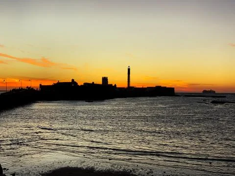 Sunset in Cádiz Stock Photos