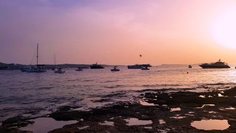 Sunset of cafe mambo Stock Footage 122375118