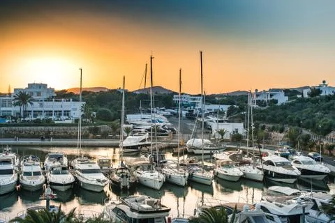 Sunset in Cala d'Or Stock Photos