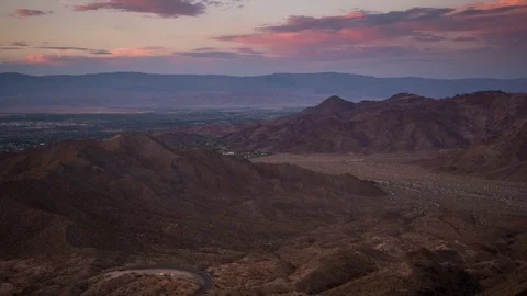 Sunset of California Mountains Stock Footage 84343675