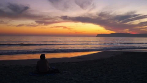 Sunset in California in slow motion Stock Footage 87148920