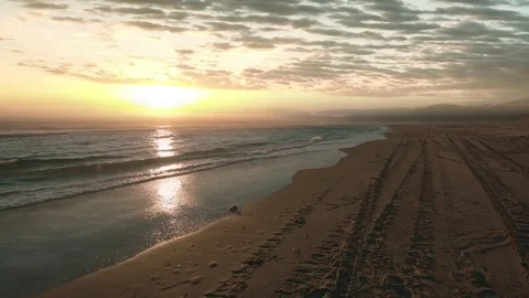 Sunset of Calm Beach Sunset Stock Footage 115095809