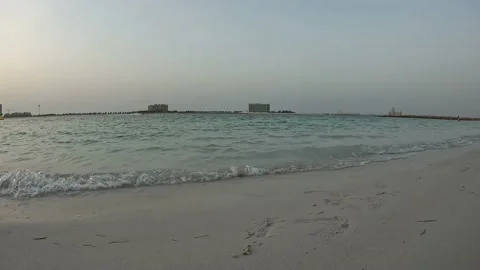 Sunset Calm Beach Waves Stock Footage 201721175