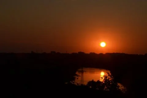 Sunset of calm Stock Photos