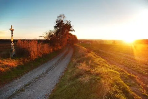 Sunset calvary Stock Photos