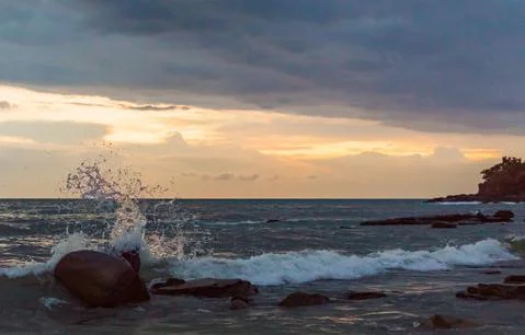 Sunset in Cambodia at the seaside Foto stock