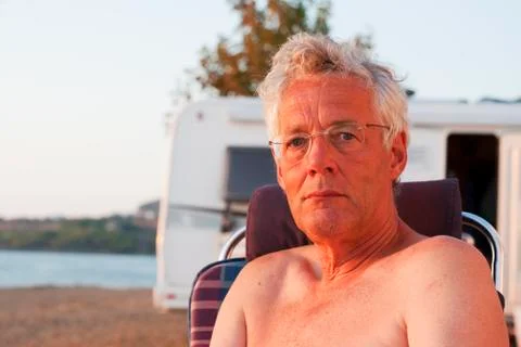 Sunset at the campground Stock Photos