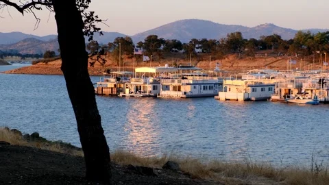 Sunset, camping near the water Stock Footage 249242446
