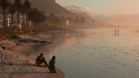 Sunset in Camp's Bay (Cinemagraph) Stock Footage 233897991