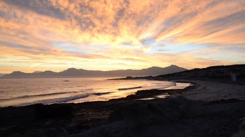 Sunset at Can Picafort Stock Footage 106026963