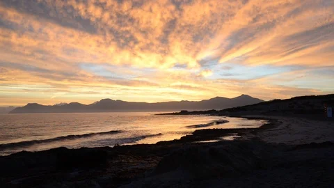 Sunset at Can Picafort Stock Footage 106026976