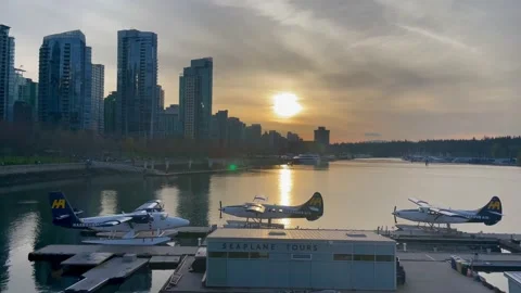 SUNSET FROM CANADA PLACE Stock-Footage 239883573