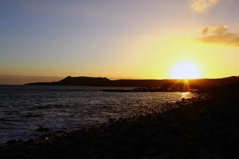 Sunset on the Canary Islands Stock Photos