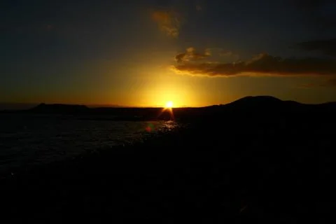 Sunset on the Canary Islands Stock Photos