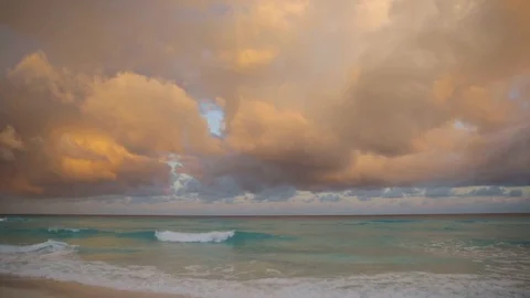 Sunset in Cancun Mexico Video stock 88966516