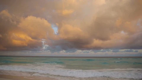 Sunset in Cancun Mexico Stock Footage 88966594