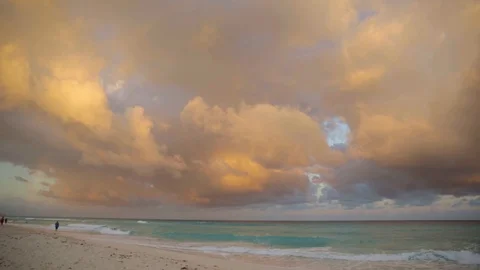 Sunset in Cancun Mexico Stock Footage 88966778