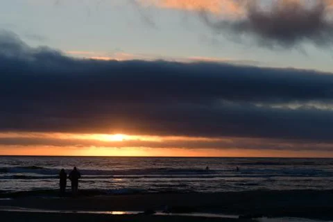 Sunset at Cannon Beach Foto stock