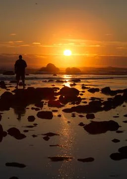 Sunset Canon Beach Stock Photos