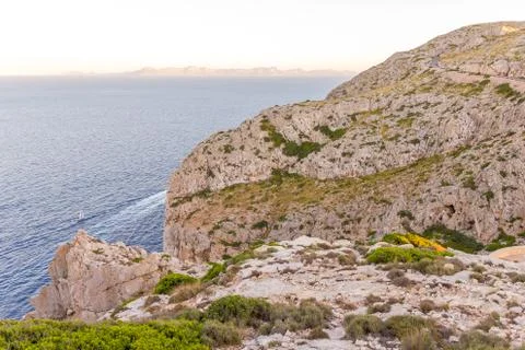Sunset in the Cap de Formentor, Mallorca, Spain Fotos de archivo
