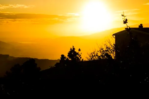 Sunset in Capalbio Stock Photos