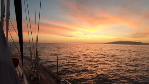 Sunset at Cape Finisterre Stock Footage 250977645