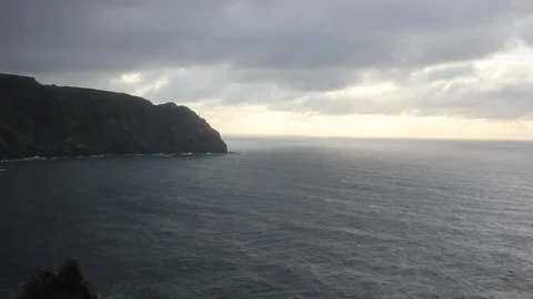 Sunset in Cape Ortegal in the Atlantic ocean Stock Footage 250293872