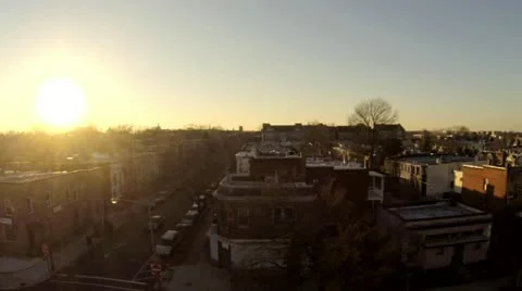 Sunset Capitol Hill with Car Traffic - Extreme Wide Time Lapse Stock-Footage 12675997