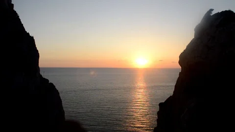 Sunset in Capo Caccia, Sardinia (Timelapse) Stock Footage