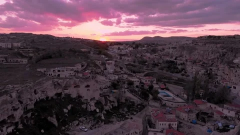Sunset in Cappadocia Stock Footage