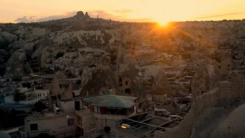 Sunset in Cappadocia. Turkey Stock Footage 82557299