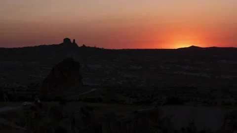 Sunset in Cappadocia, Turkey Stock Footage 170420979