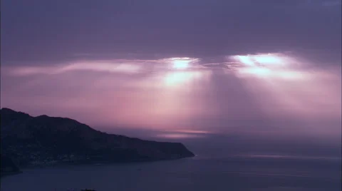 Sunset with Capri in foreground Video stock 65196586