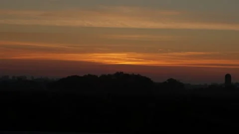 Sunset from a car at speed Stock Footage 171897618