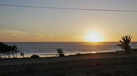 Sunset Car View Slow Motion FHD Stock Footage 69026625