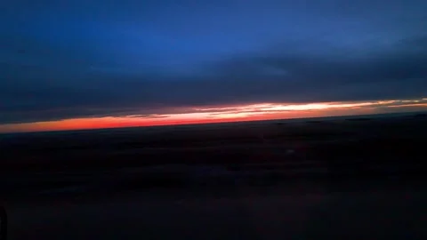Sunset from the car window Stock Footage 261286993