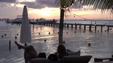 Sunset On Caribbean Stock Footage 151983841