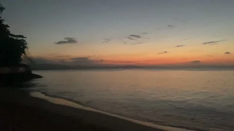 Sunset in the Caribbean ocean Stock Footage 237972470