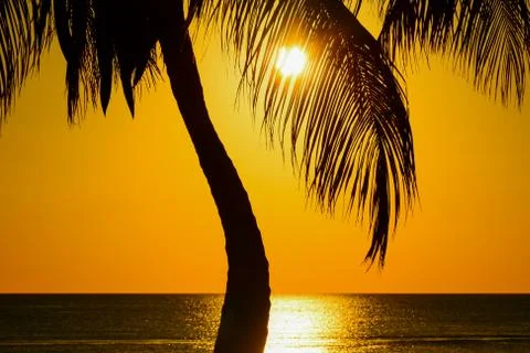 Sunset in the Caribbean Stock Photos