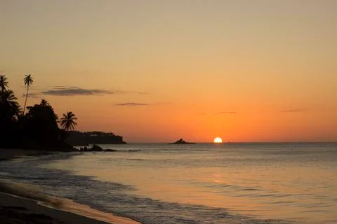 Sunset in The Caribbean Stock Photos