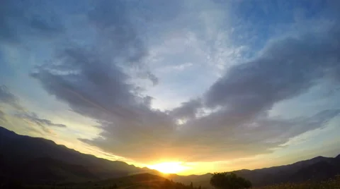 Sunset in Carpathian Mountains. Stock Footage 56939604