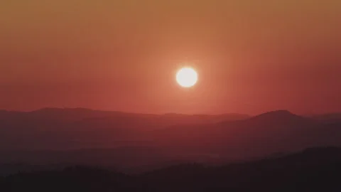 Sunset in the Carpathian Mountains Stock Footage 245765499
