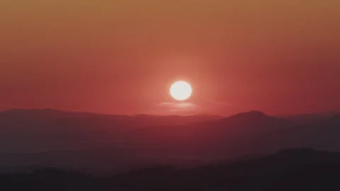 Sunset in the Carpathian Mountains Stock Footage 246000743