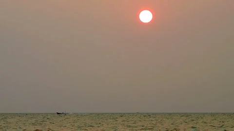 Sunset in the Carribean Stock-Footage 5297360