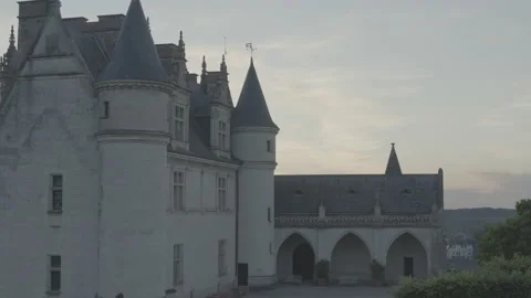 Sunset on the Castle of Amboise Stock Footage 141340676