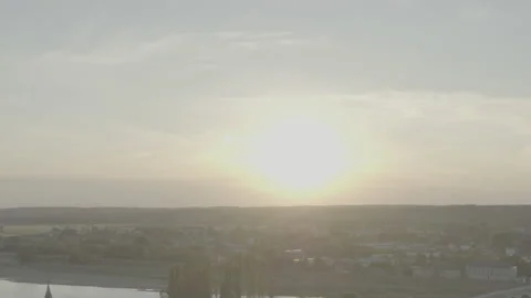 Sunset on the Castle of Amboise Stock Footage 141340850