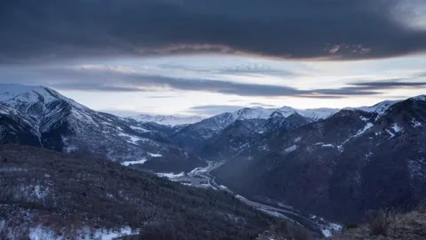 Sunset in the Caucasus mountains Stockbeeldmateriaal 146531357